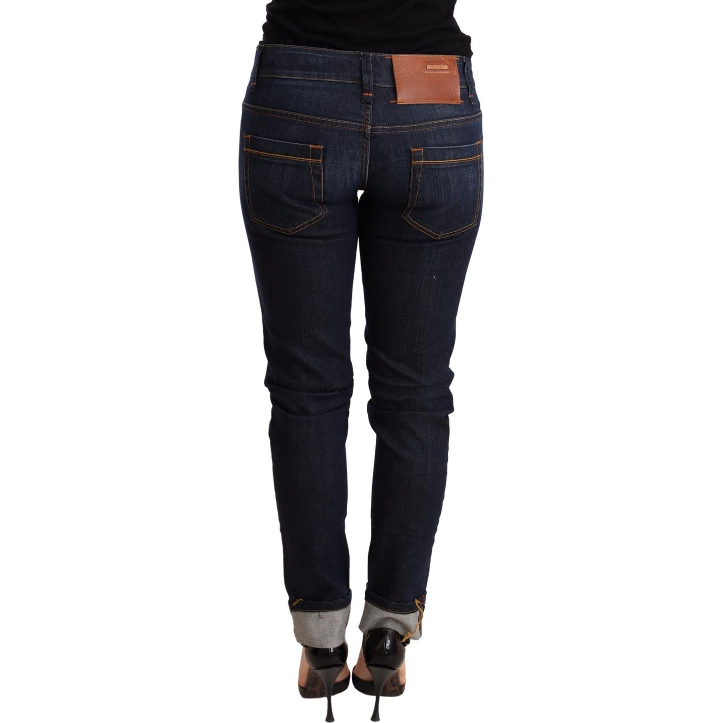 Acht Blue Washed Low Waist Skinny Denim Trouser Acht