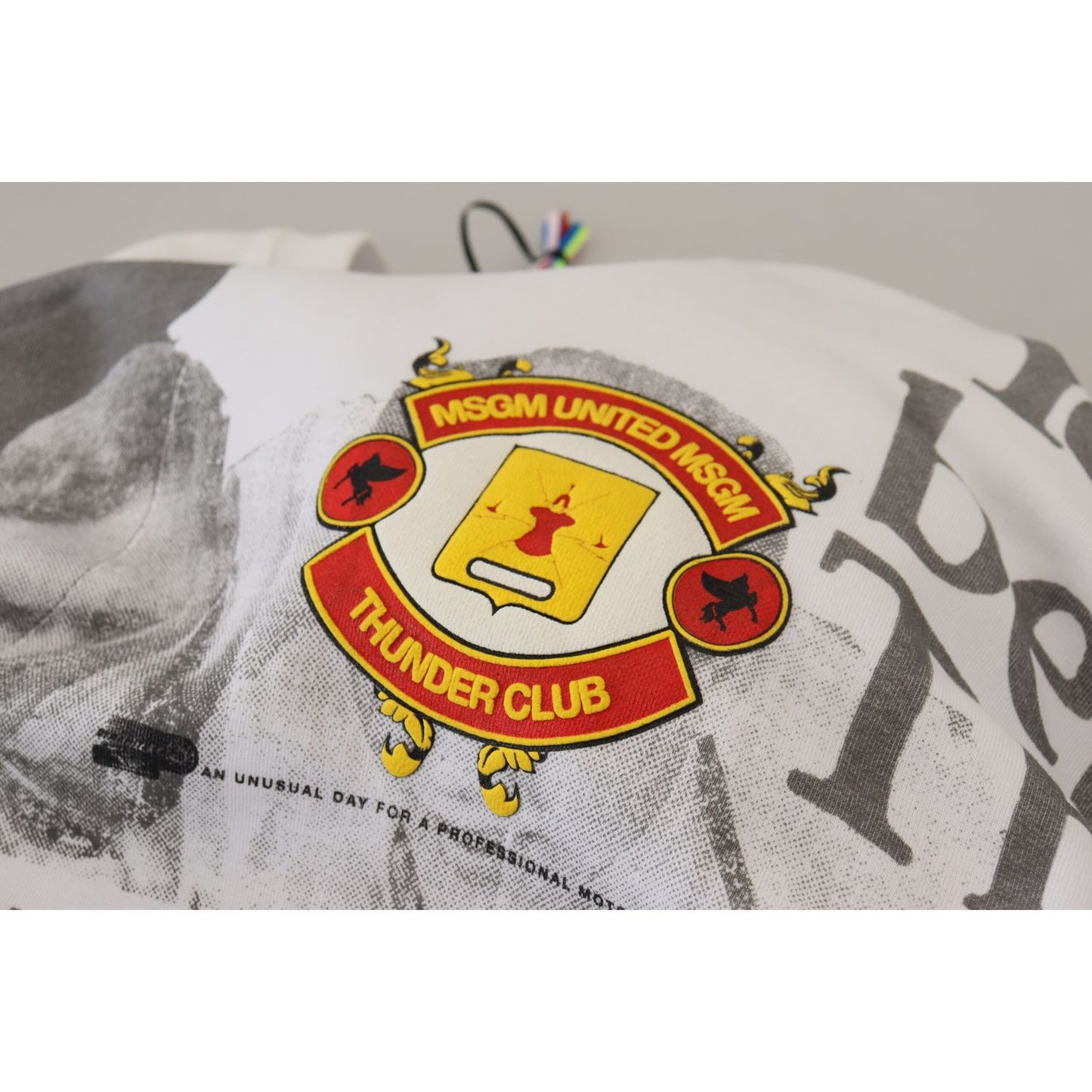 MSGM White Cotton Crewneck Pullover Sweatshirt Sweater MSGM