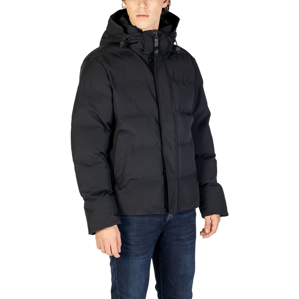 Replay Black Polyamide Coat Replay