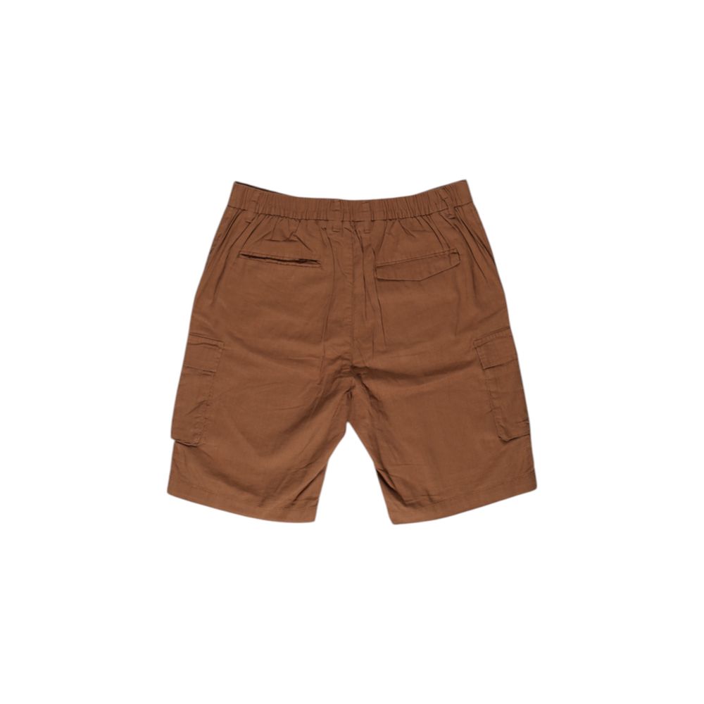 Hamaki-Ho Brown Linen Bermuda Shorts Hamaki-Ho