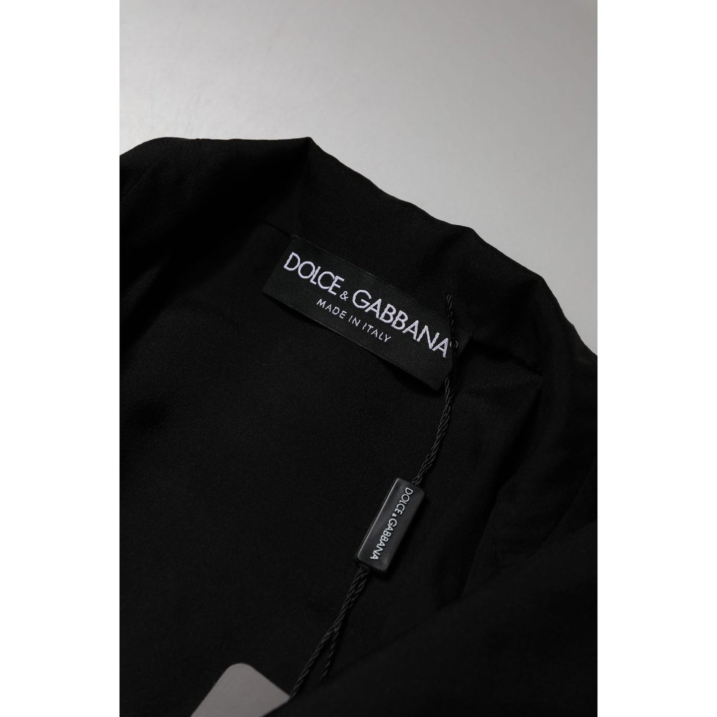 Dolce & Gabbana Black Silk Sheer Long Sleeves Blouse Top Dolce & Gabbana