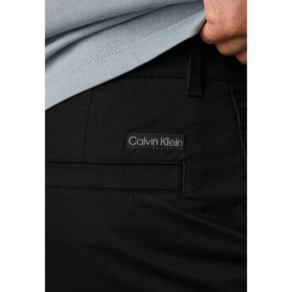 Calvin Klein Jeans Black Recycled Cotton Chino Pants