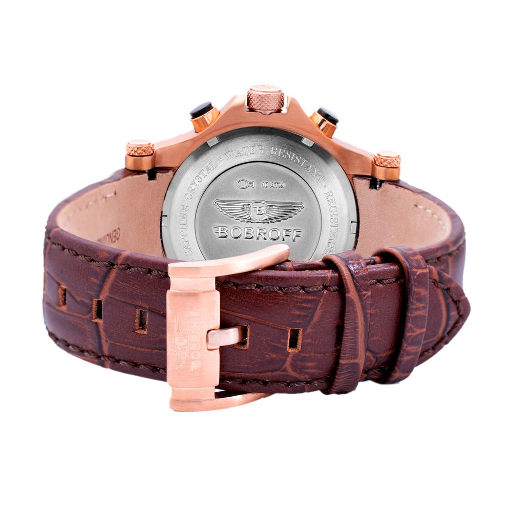 Bobroff Brown Leather Dress Watch Bobroff
