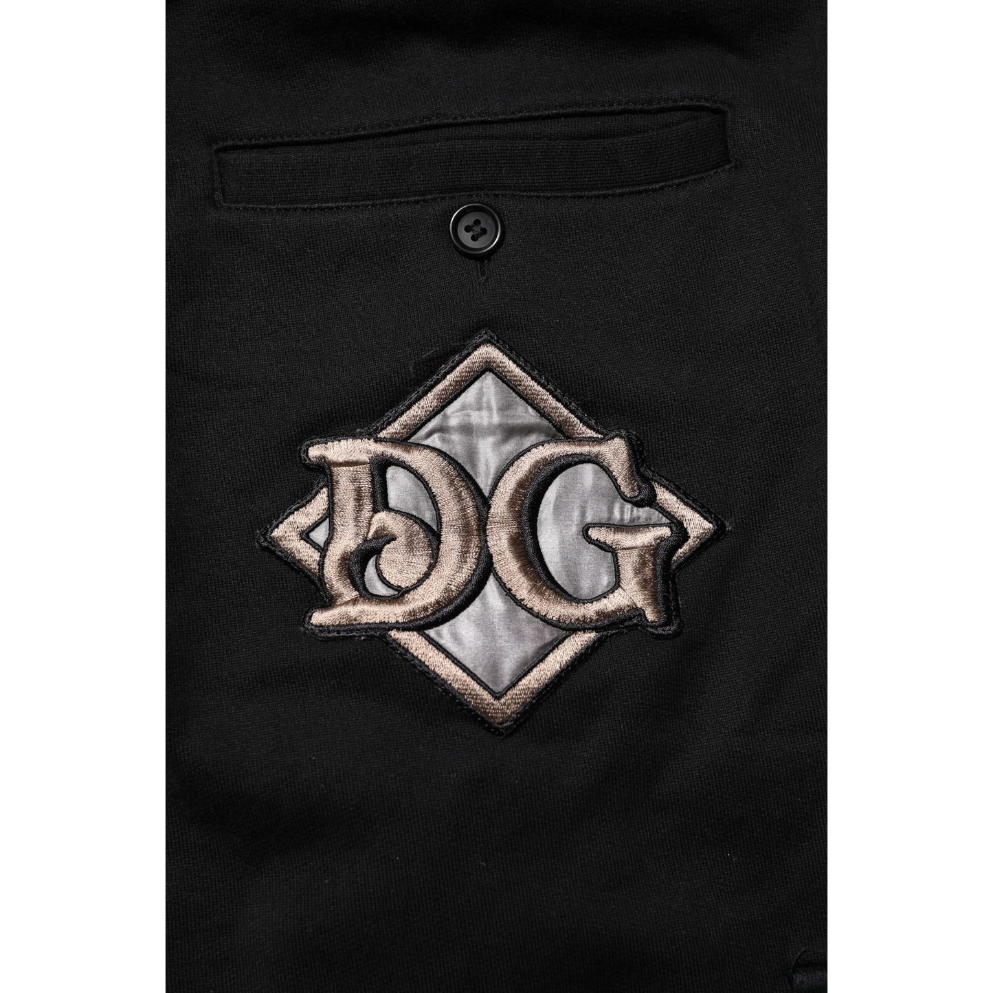 Dolce & Gabbana Black Cotton Logo Jogger Sweatpants Pants