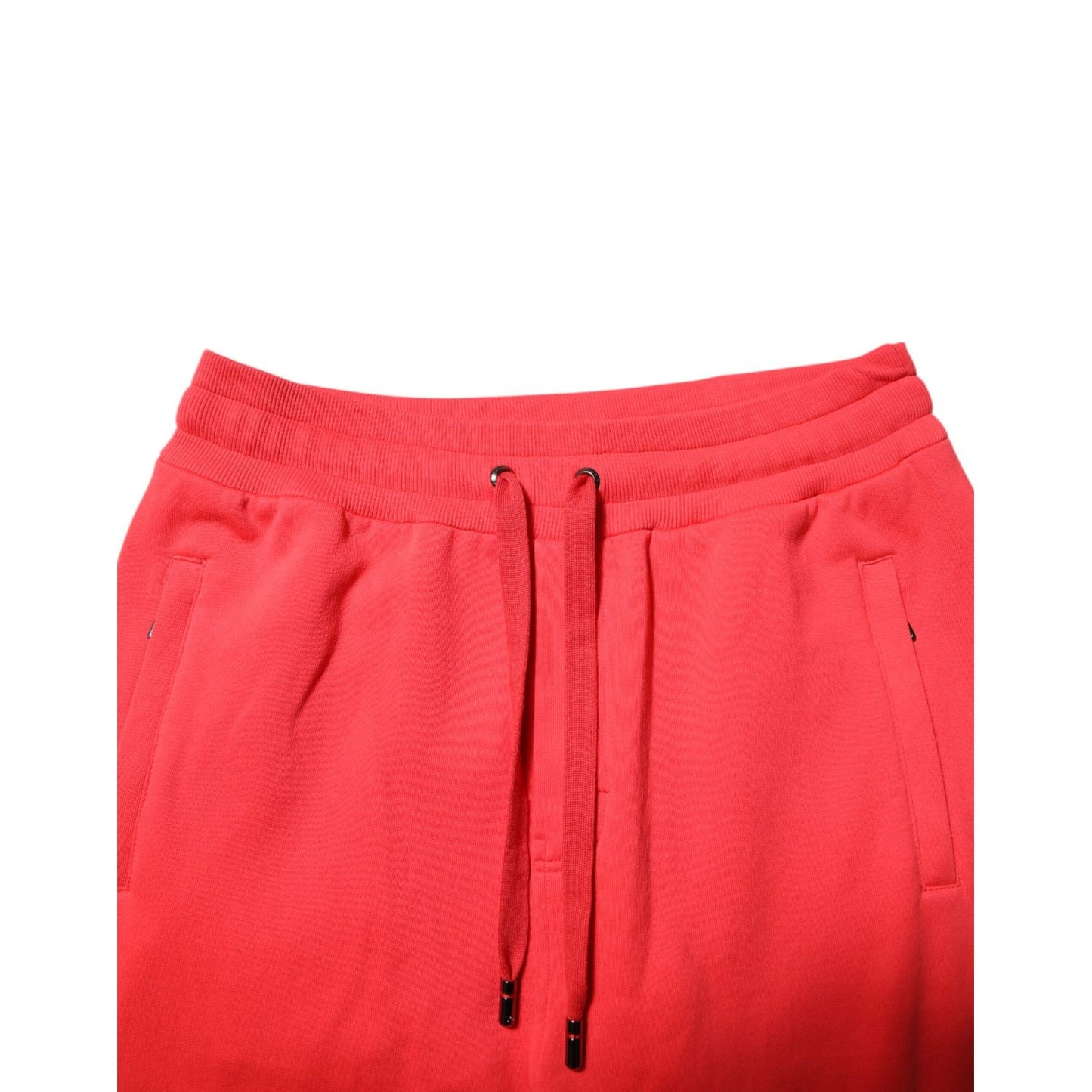 Dolce & Gabbana Red Cotton Men Jogger Sweatpants Pants