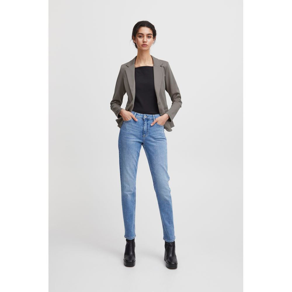 ICHI Beige Polyester Blazer ICHI