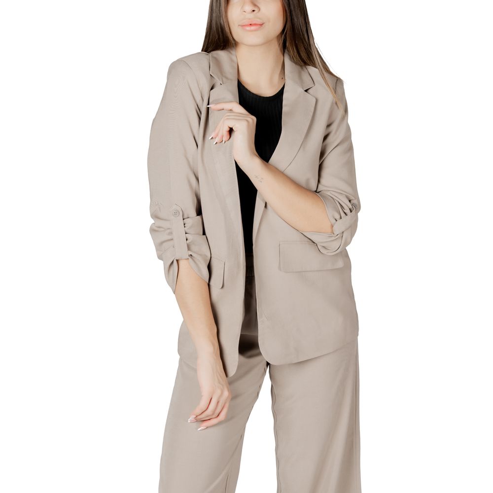 Only Beige Viscose Blazer Only