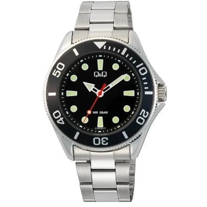 Q&Q Mod. GENT DIVER BLACK WATCHES