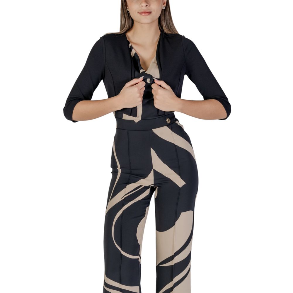 Rinascimento Black Polyester Sleveless Jacket Rinascimento