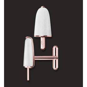 AMBROSINI JEWELS - GEMELLI ARGENTO 925° ghiacciolo finitura rosé pietra bianca