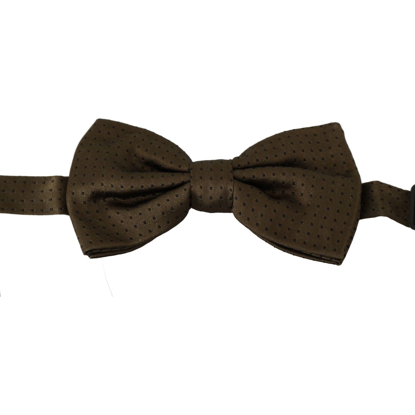 Dolce & Gabbana Brown Polka Dots Silk Adjustable Neck Papillon Men Bow Tie