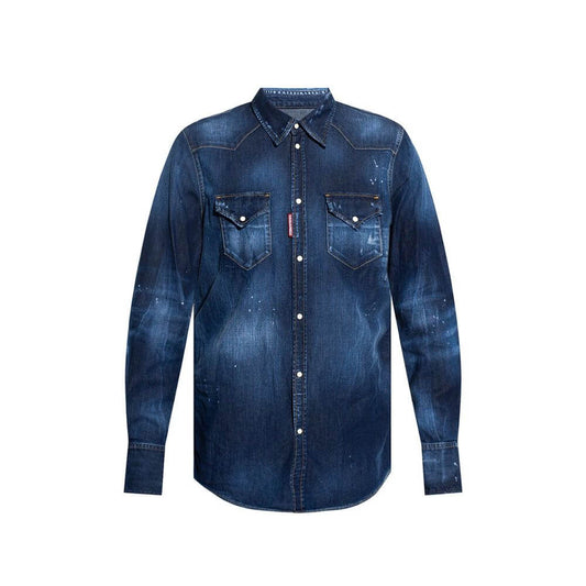 Dsquared² Blue Denim Shirt