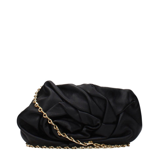 Burberry Black Leather Clutch Bag