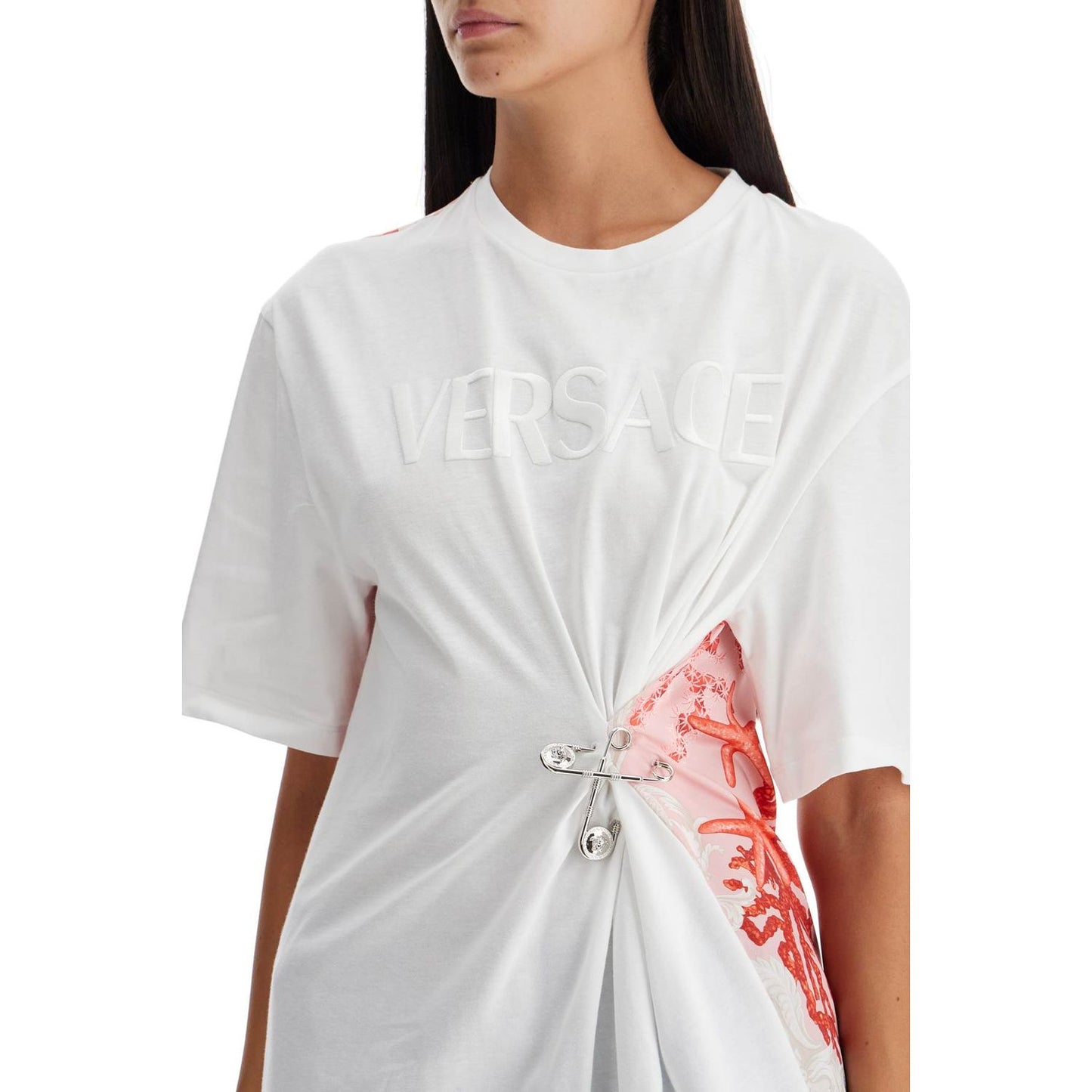 Versace "baroque sea safety pin t Topwear Versace