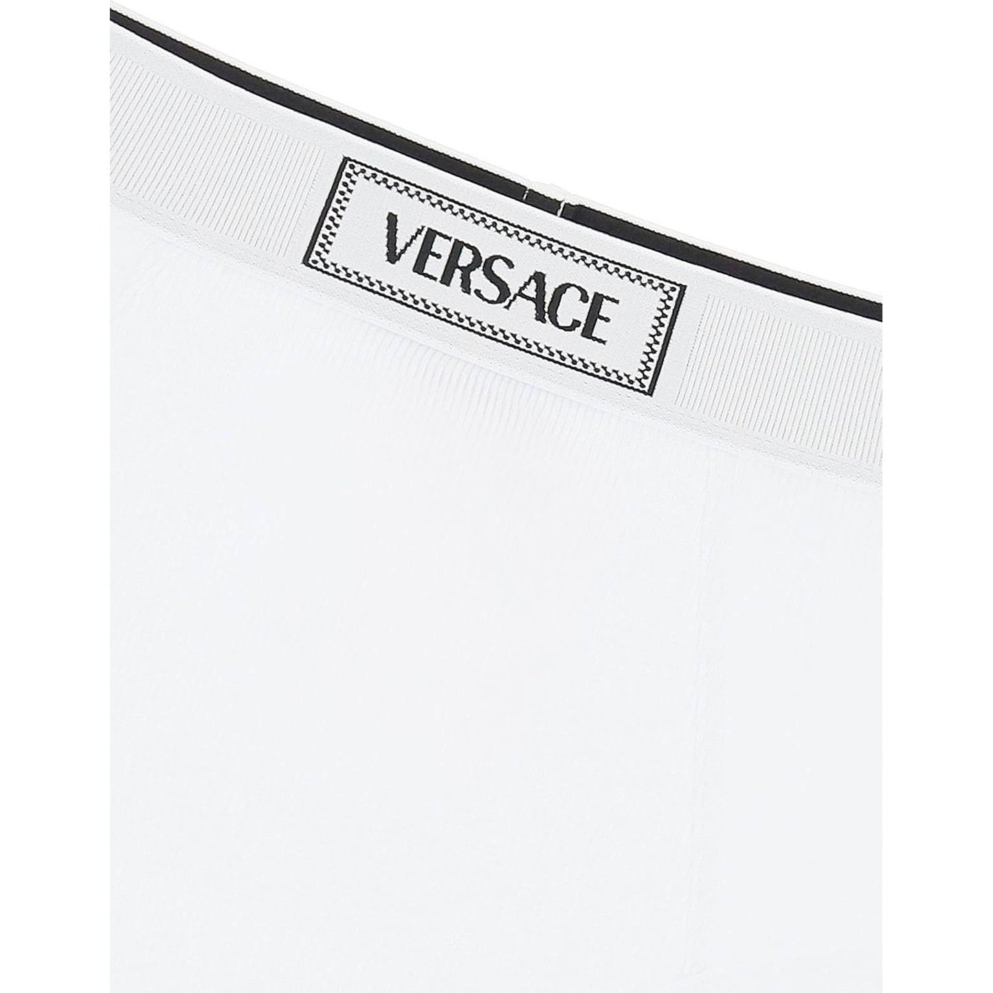 Versace ribbed briefs with '90s logo Beachwear & underwear Versace