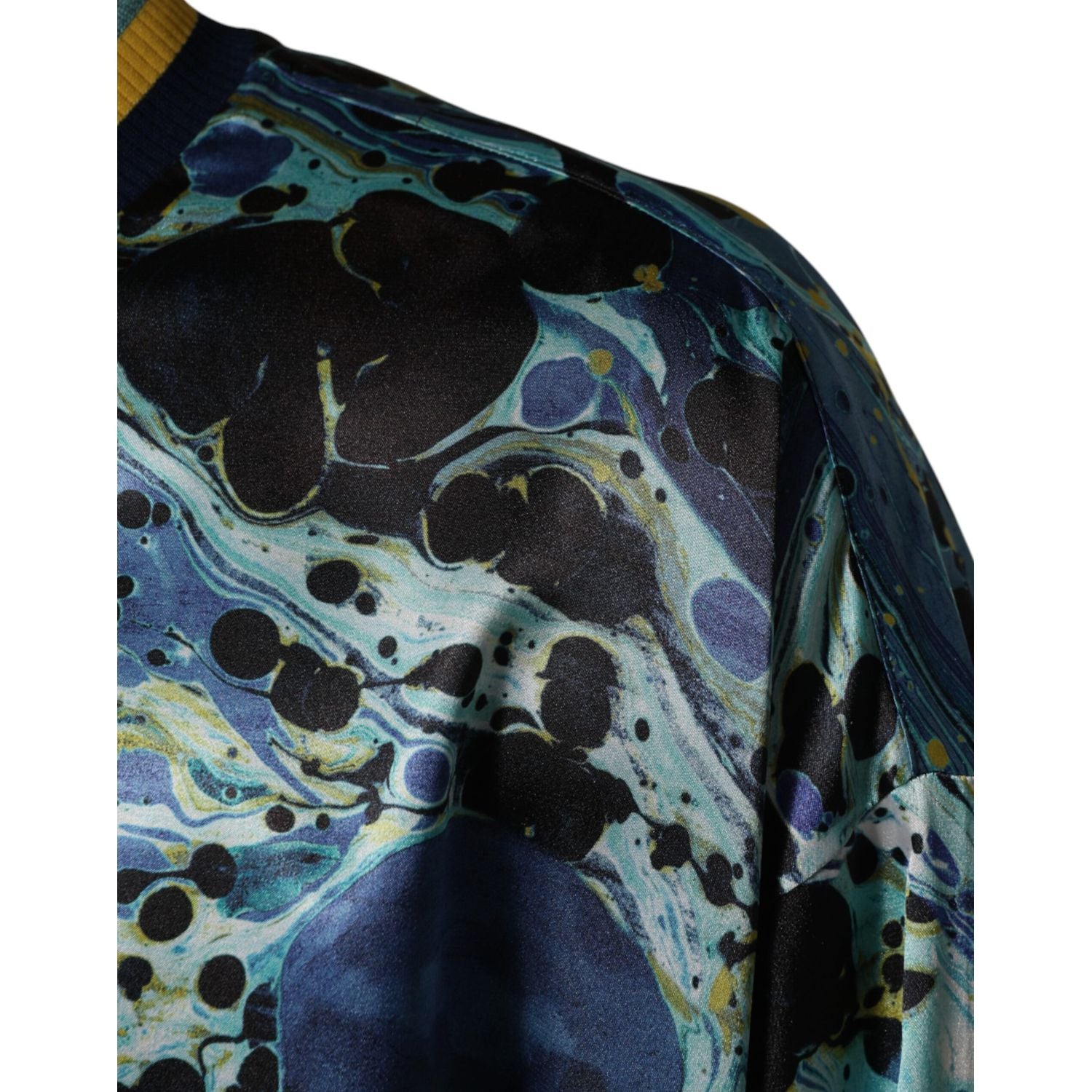 Dolce & Gabbana Multicolor Marble Print Pullover Sweater