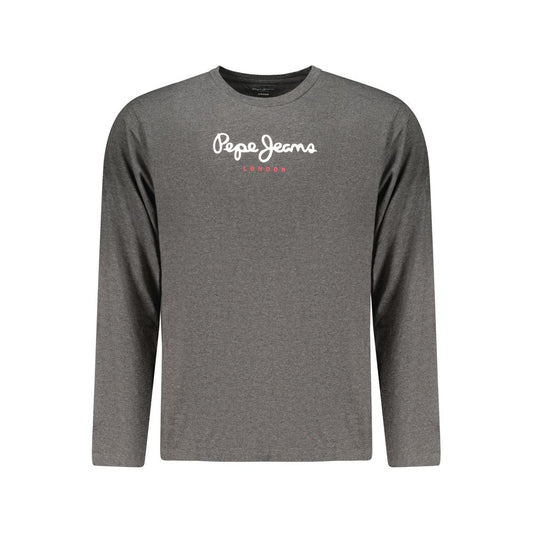 Pepe Jeans Grigio Cotton Men T-Shirt 1728,67403481248,Clothing,Gray,L,Long Sleeve - T-Shirts - Clothing,M,Men,New with tags,Pepe Jeans,S,Sportswear - Clothing,T-Shirts - Clothing,T-Shirts - Sportswear - Clothing,XL,XXL
