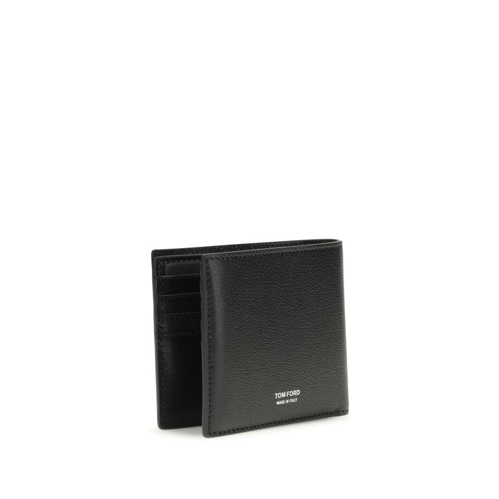 Tom Ford Black Calf Leather Bos Taurus Wallet