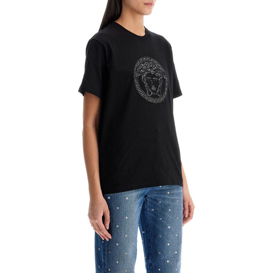 Versace medusa embroidered t-shirt Topwear Versace