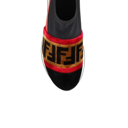 Fendi Black Fabric Athletic Sneakers