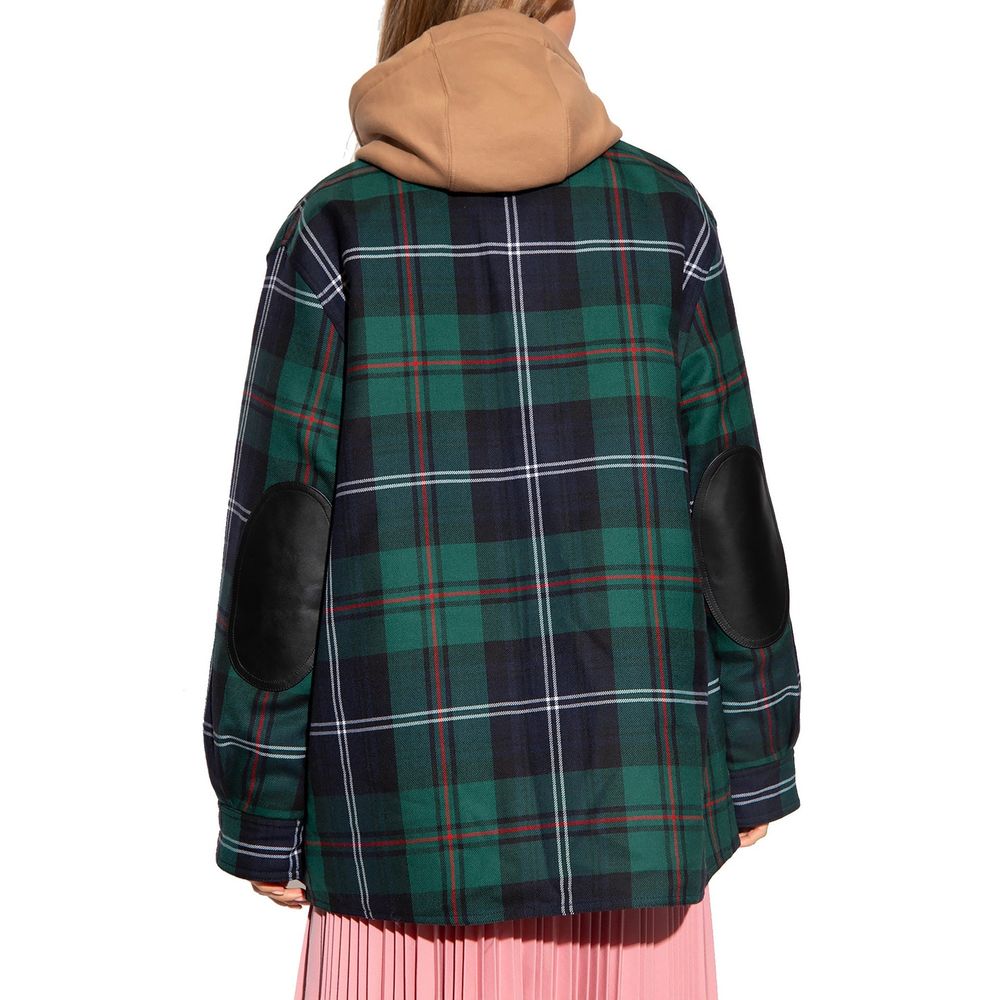 Burberry Bicolor Wool Biker Jacket