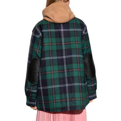 Burberry Bicolor Wool Biker Jacket