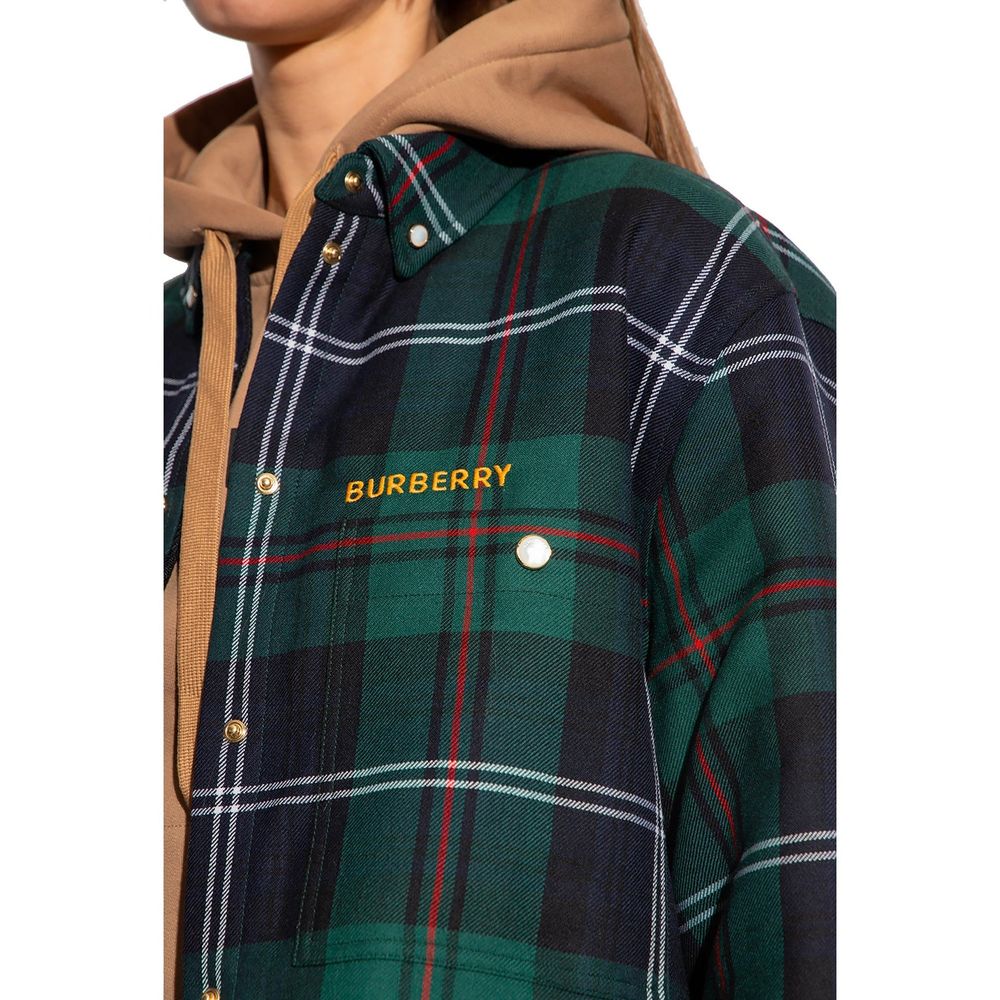 Burberry Bicolor Wool Biker Jacket