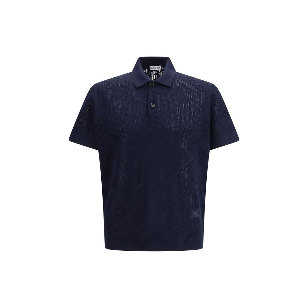 Burberry Blue Wool Polo Shirt 1728,72470364320,Blue,Burberry,Clothing,L,M,Men,New with tags,Polo Shirts - T-Shirts - Clothing,S,T-Shirts - Clothing,XL