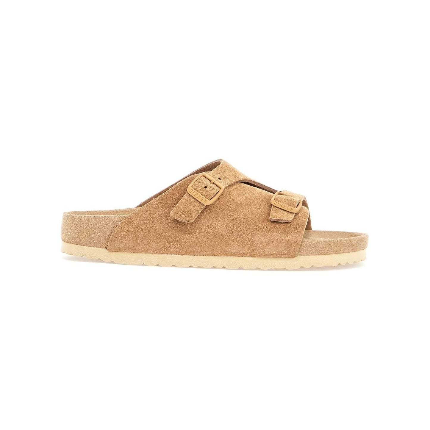 Birkenstock beige suede zurich sandals with adjustable buckles