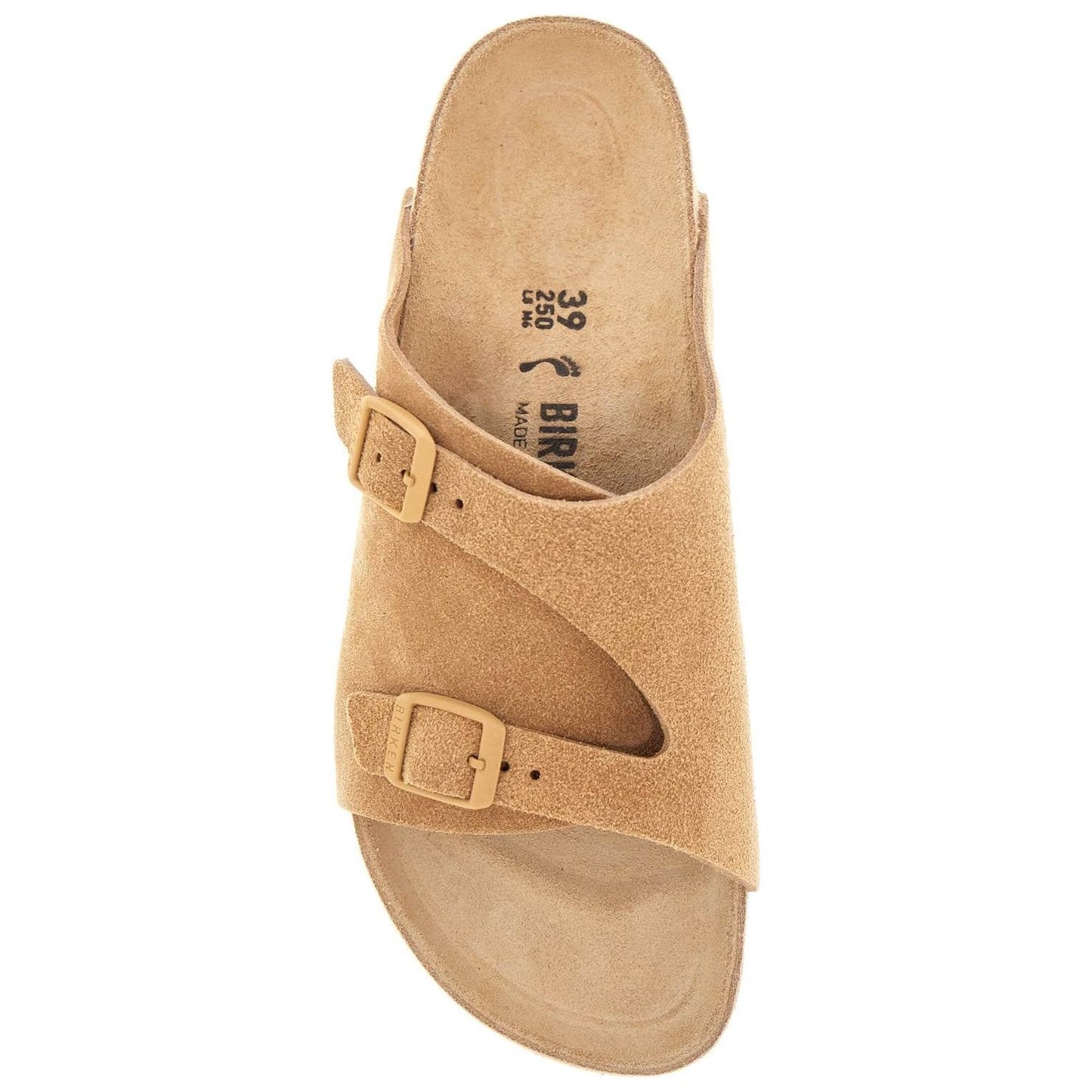 Birkenstock beige suede zurich sandals with adjustable buckles