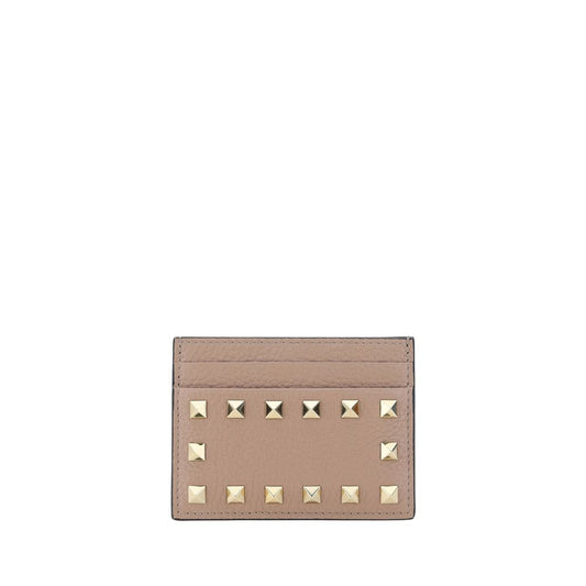 Valentino Garavani Beige Calf Leather Bos Taurus Wallet