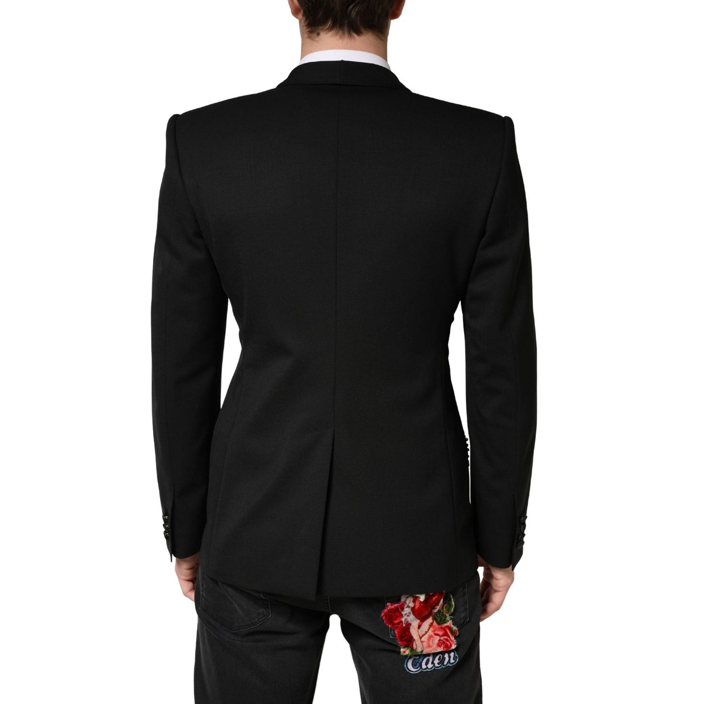 Dolce & Gabbana Black Embellished Single Breasted Blazer