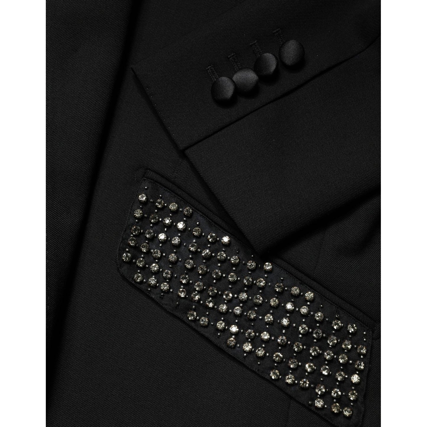 Dolce & Gabbana Black Embellished Single Breasted Blazer