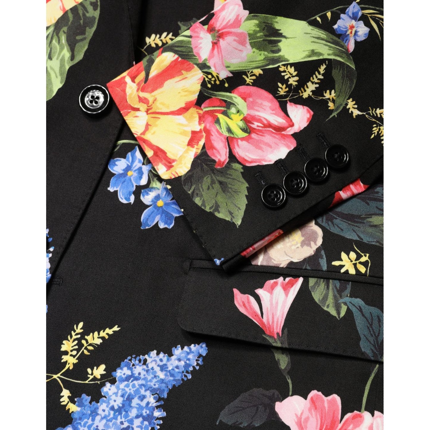 Dolce & Gabbana Black Floral Single Breasted MARTINI 2 Piece Suit