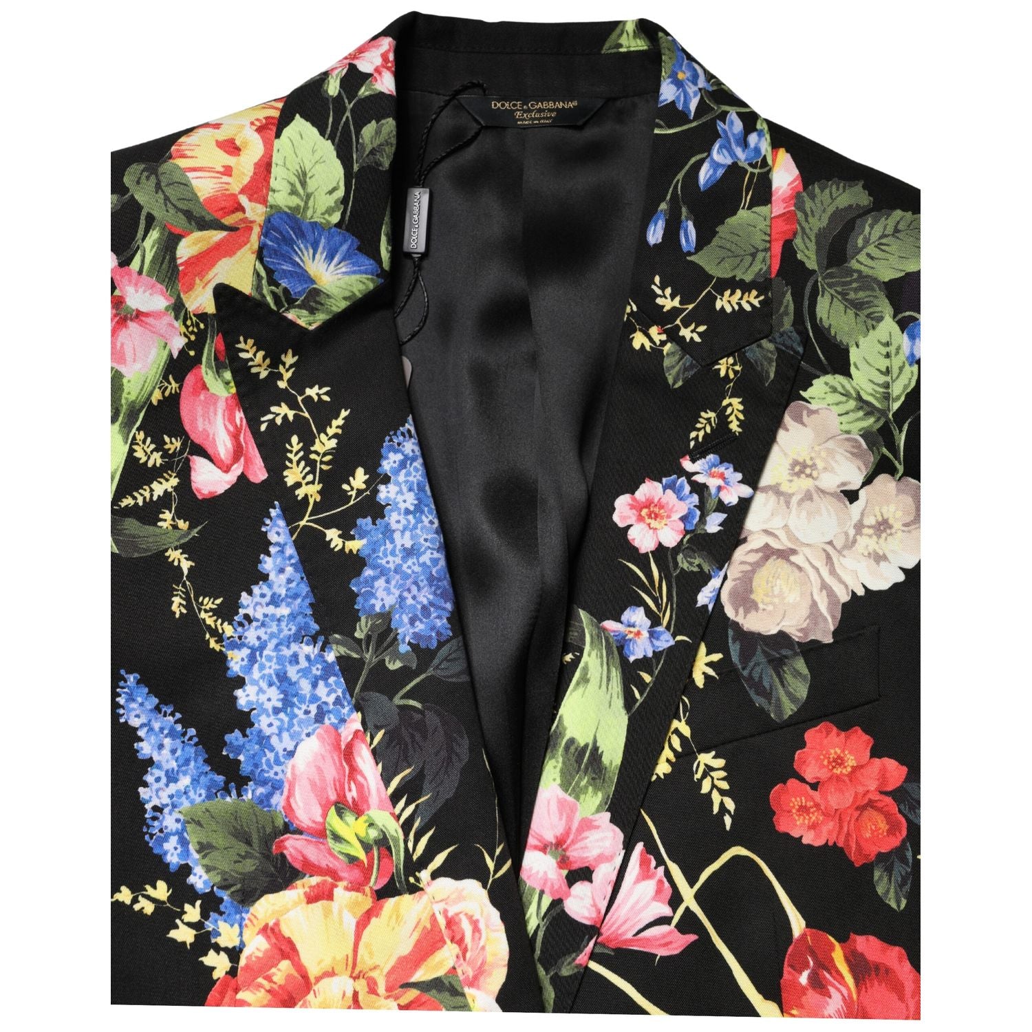 Dolce & Gabbana Black Floral Single Breasted MARTINI 2 Piece Suit
