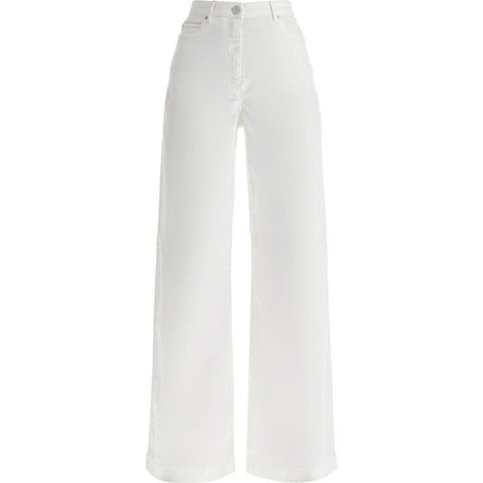 Pinko wide leg twill trousers in italian Trousers Pinko