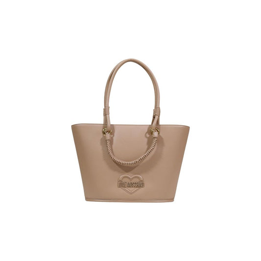 Love Moschino Beige Polyethylene Handbag 1728,71956299936,Bags,Beige,Handbags - Bags,Love Moschino,New with tags,Women