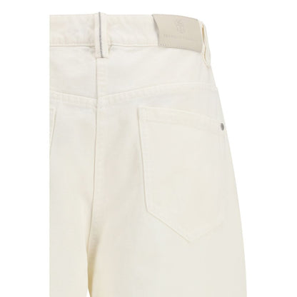 Brunello Cucinelli Beige Cotton Casual Pants