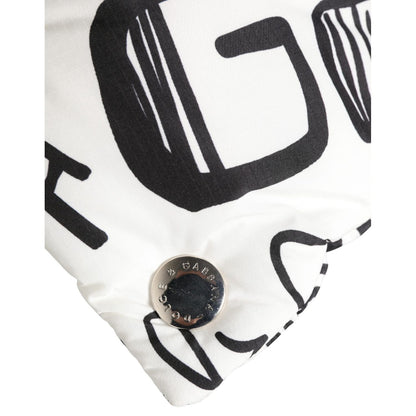 Dolce & Gabbana White Logo Print Whole Head Wrap Capello Hat