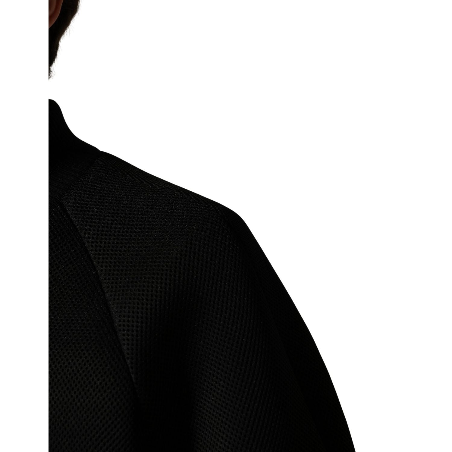 Dolce & Gabbana Men Black Nylon Full Zip Bomber Jacket