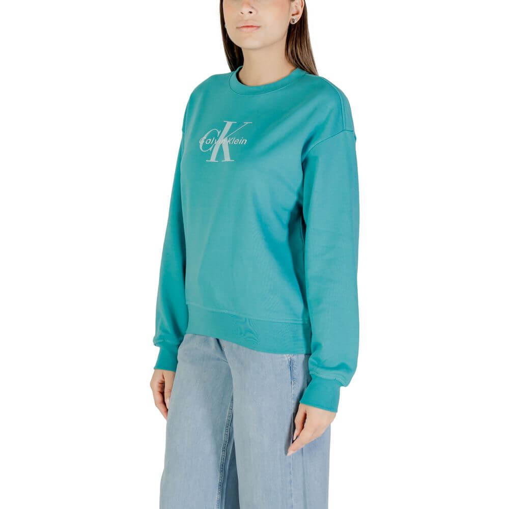 Calvin Klein Jeans Blue Cotton Sweatshirt