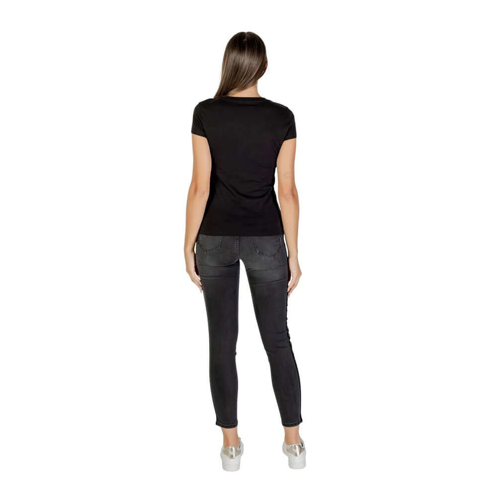Armani Exchange Black Cotton T-Shirt
