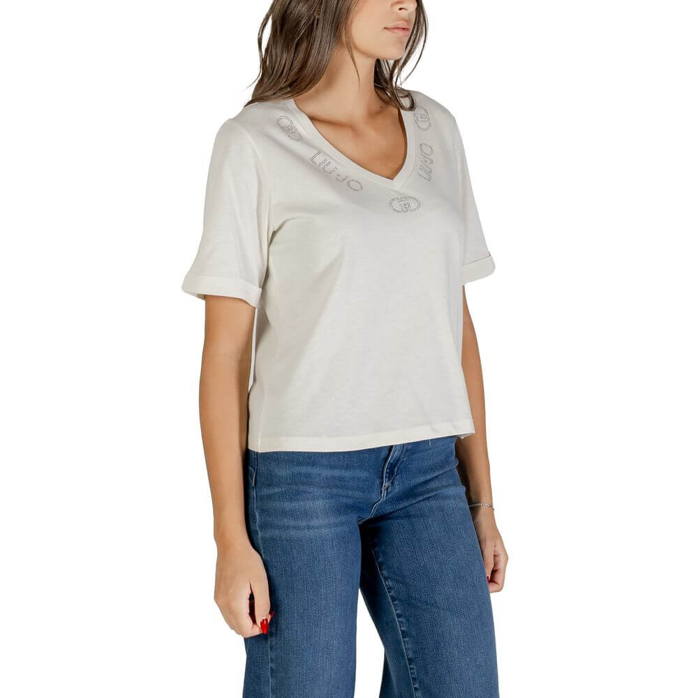 Liu Jo White Cotton T-Shirt