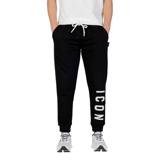 Icon Black Cotton Joggers (Workout Pants) 1728,71956299936,Black,Clothing,Icon,IT42 | XS,IT44 | S,IT54 | XXL,Joggers (workout pants) - Sportswear - Clothing,Men,New with tags,Sportswear - Clothing