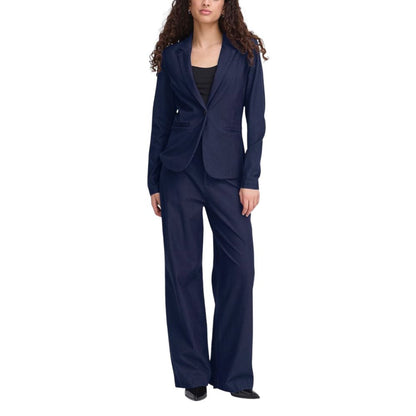 ICHI Blue Cotton Blazer 1728,71956299936,Blazers - Suits & Blazers - Clothing,Blue,Clothing,ICHI,IT40|S,IT42|M,New with tags,Suits & Blazers - Clothing,Women