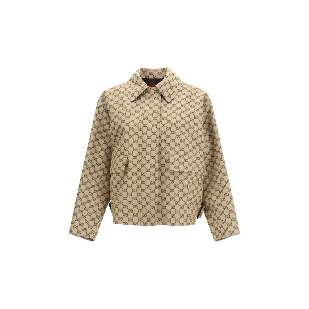 Gucci Beige Cotton Bomber 1728,72470364320,Beige,Bombers - Jackets & Coats - Clothing,Clothing,Gucci,IT40 | M,IT42 | L,Jackets & Coats - Clothing,New with tags,Women