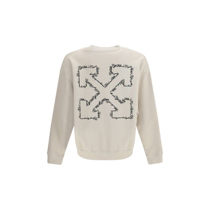 Off-White Beige Cotton Sweatshirt 1728,72470364320,Beige,Clothing,L,M,Men,New with tags,Off-White,S,Sweaters - Clothing,Sweatshirts - Sweaters - Clothing,XL