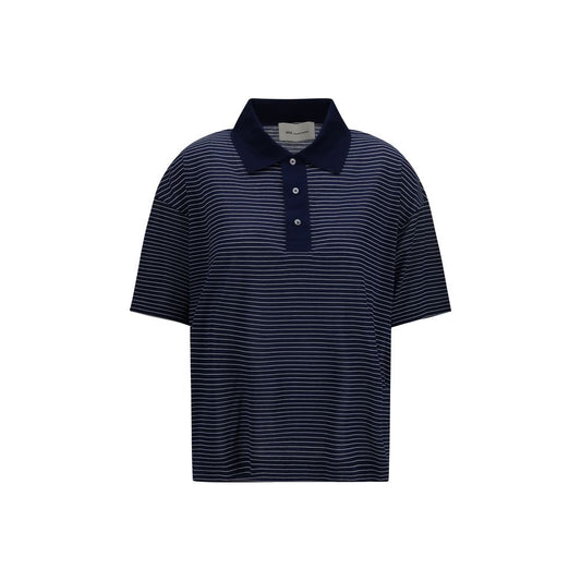 Ami Paris Blue Cotton Polo Shirt 1728,72470364320,Ami Paris,Blue,Clothing,L,M,New with tags,Polo Shirts - T-Shirts - Clothing,S,T-Shirts - Clothing,Women,XS