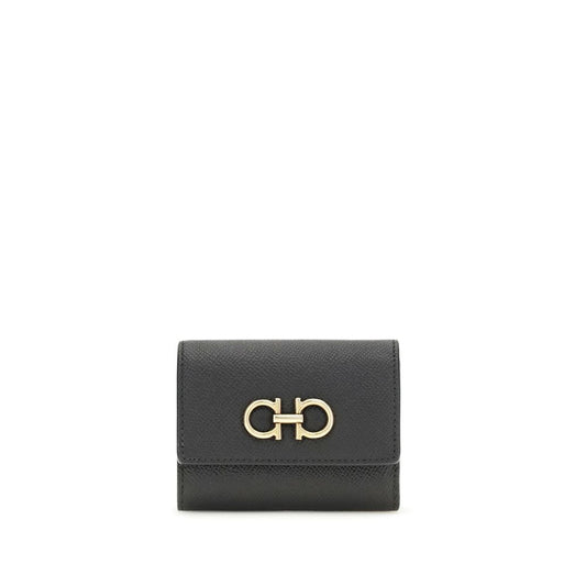 Ferragamo Black Calf Leather Bos Taurus Wallet 1728,72470364320,Accessories,Black,Ferragamo,New with tags,Wallets - Accessories,Wallets - Wallets - Accessories,Women