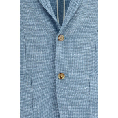 Lardini Blue Silk Blazer 1728,72470364320,Blazers - Suits & Blazers - Clothing,Blue,Clothing,IT50 | L,IT52 | XL,IT54 | XXL,Lardini,Men,New with tags,Suits & Blazers - Clothing